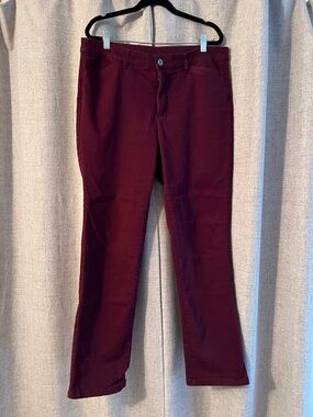 Christopher & Banks Signature Slimming Burgundy Pants